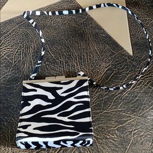 Mini zebra cross body purse